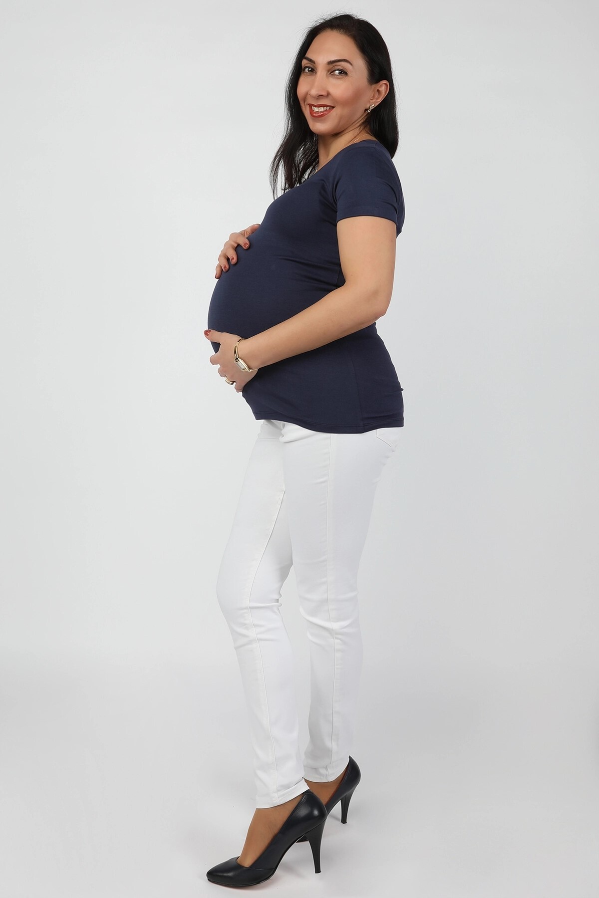 Balins - 5 Cepli Hamile Pantolon Beyaz