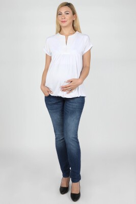 5 Cepli Hamile Pantolon Koyu Mavi - Thumbnail