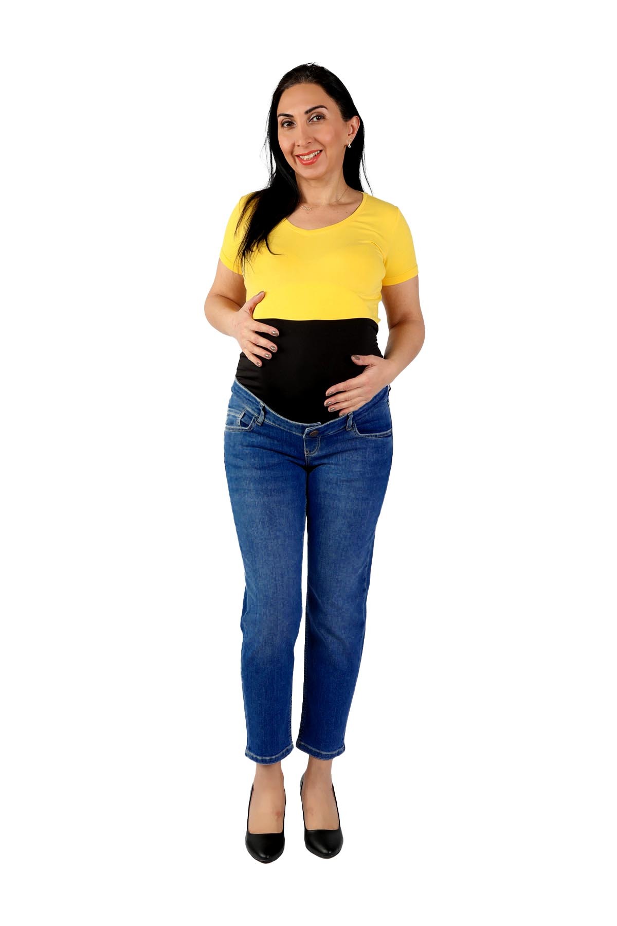 Balins Jeans - Balins Hamile Kot Pantolon Koyu Mavi