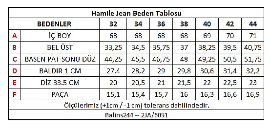 Balins Hamile Kot Pantolon Koyu Mavi - 3