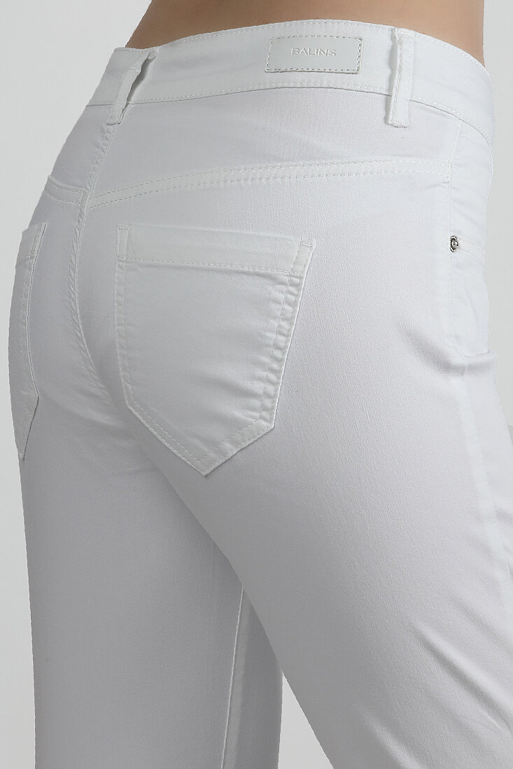 Bayan Gabardin Pantolon Beyaz - 5