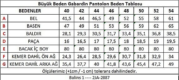 Büyük Beden Gabardin Kadın Pantolon Beyaz - 4