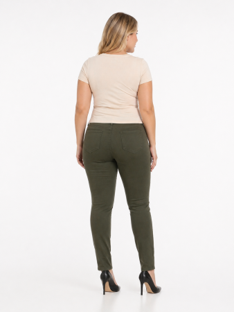 Büyük Beden Gabardin Kadın Pantolon Haki - 2