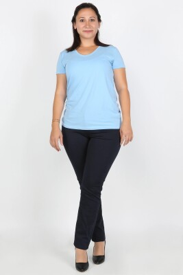 Balins - Büyük Beden Gabardin Kadın Pantolon Lacivert