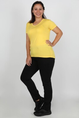 Büyük Beden Gabardin Kadın Pantolon Siyah - Thumbnail