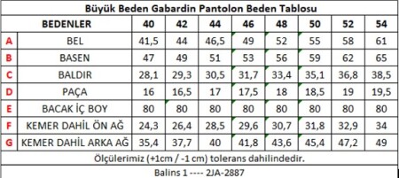 Büyük Beden Gabardin Kadın Pantolon Siyah - 4