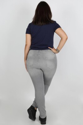 Büyük Beden Kadın Jean Gri - Thumbnail