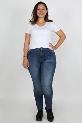 Balins - Büyük Beden Kadın Jean Koyu Mavi