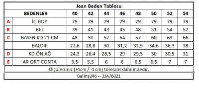 Büyük Beden Kadın Kot Pantolon Gri - Thumbnail