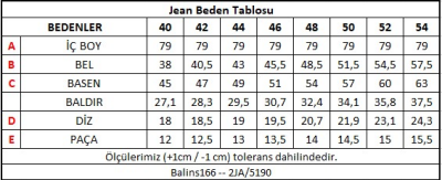 Büyük Beden Kadın Kot Pantolon Koyu Mavi - Thumbnail