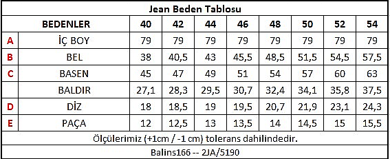 Büyük Beden Kadın Kot Pantolon Koyu Mavi - 3