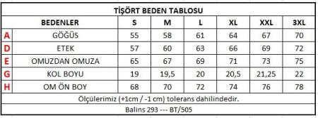 Büyük Beden Kadın V Yaka Süprem Tişört - 6