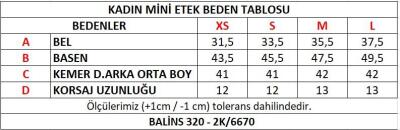 Deri Görünümlü Pileli Mini Etek - Thumbnail