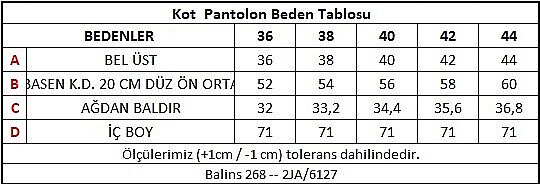Dökümlü Kot Pantolon Mavi - 3