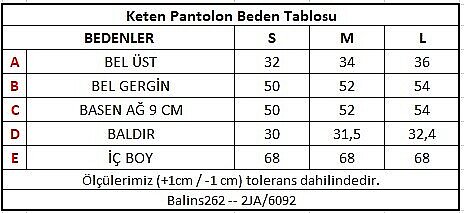 Düz Kesim Keten Pantolon Beyaz - 3