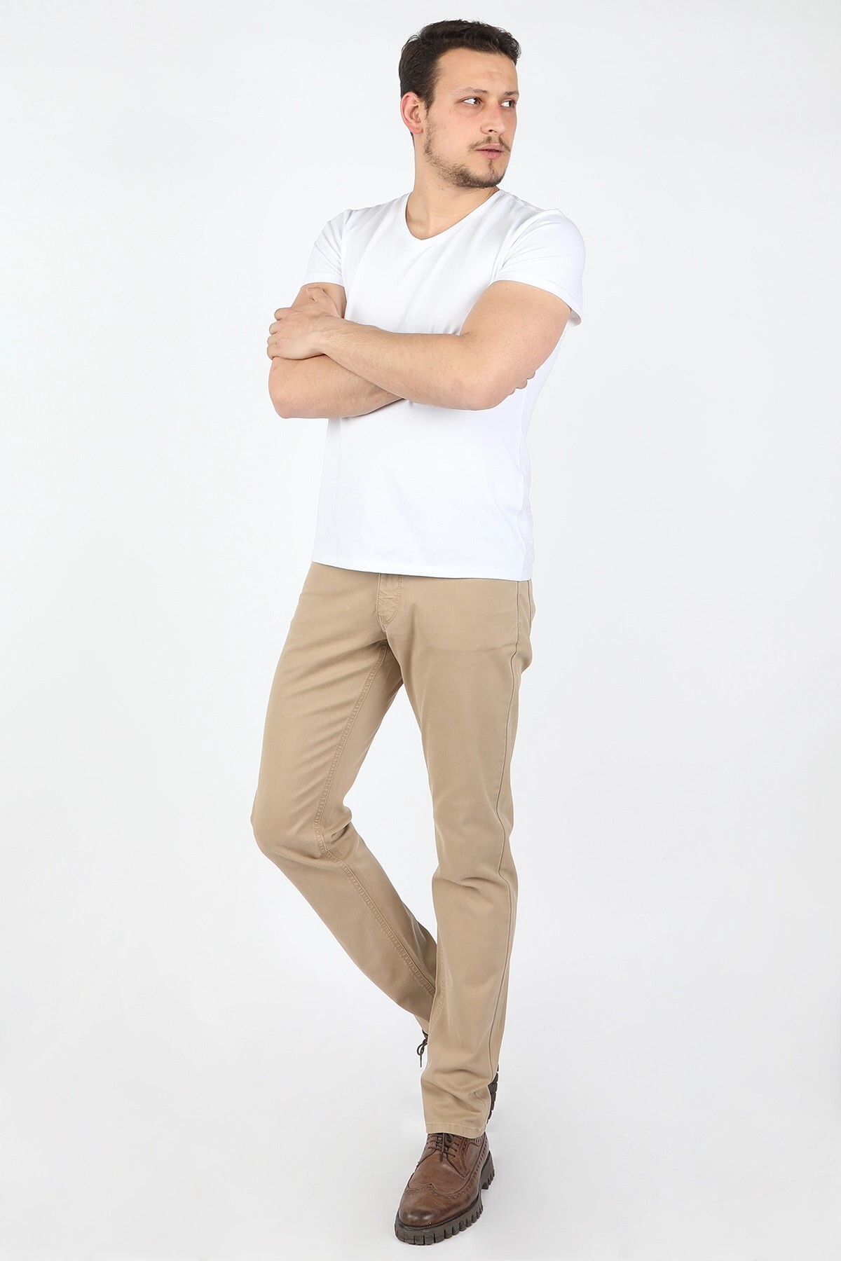 Balins - Erkek 5 Cep Gabardin Pantolon Bej