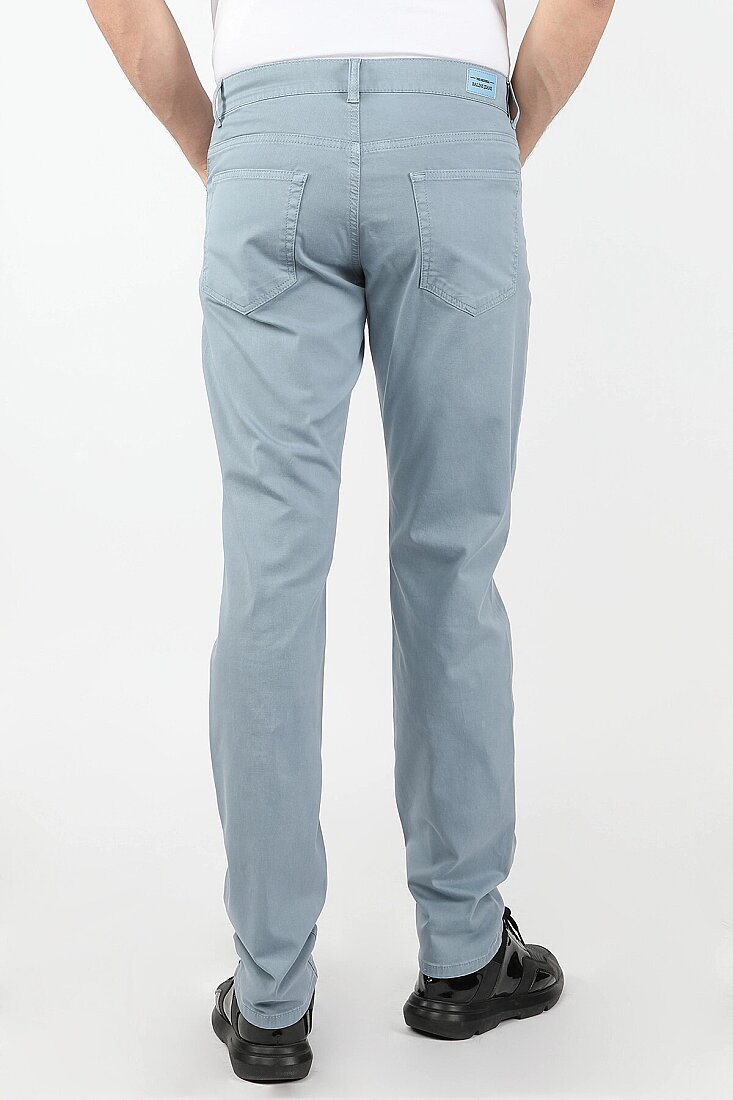 Erkek 5 Cep Gabardin Pantolon Mavi - 2