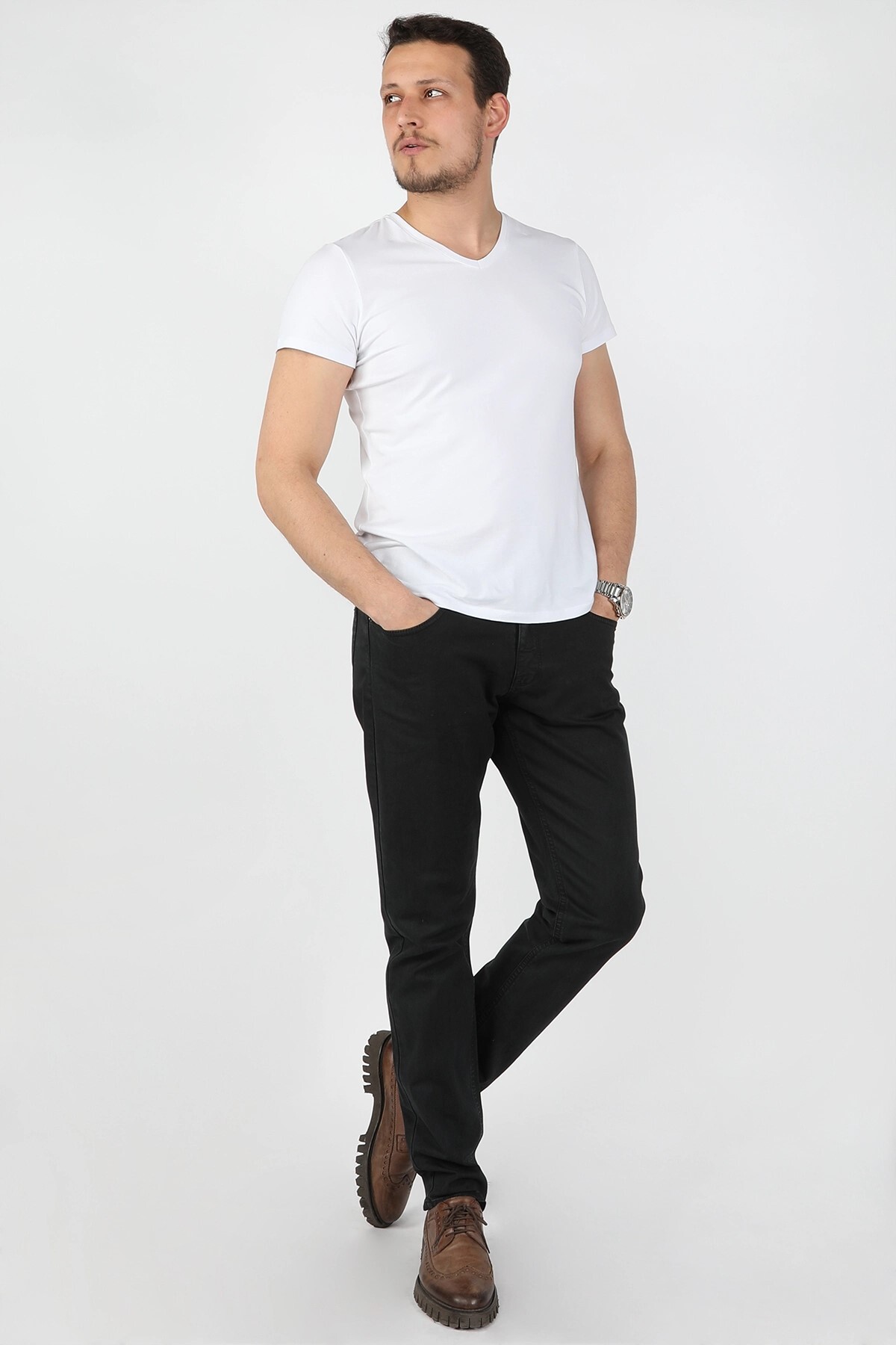 Balins - Erkek 5 Cep Gabardin Pantolon Siyah