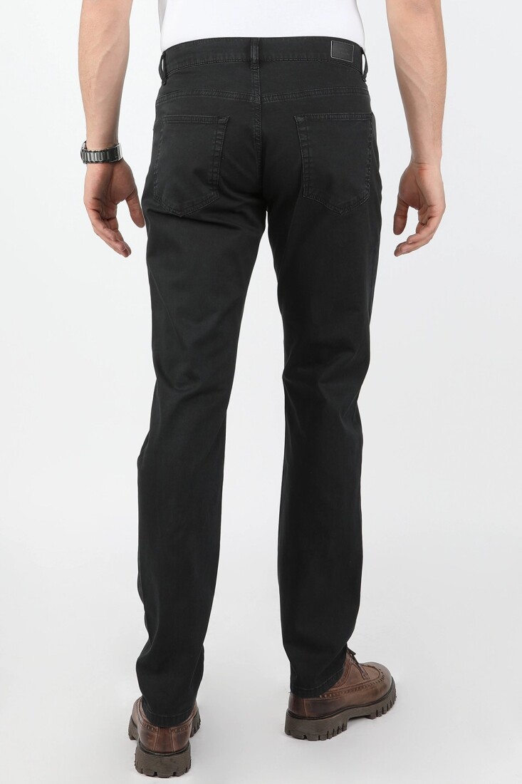 Erkek 5 Cep Gabardin Pantolon Siyah - 2