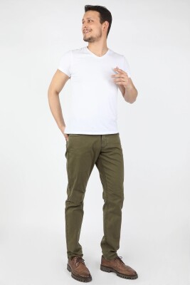 Erkek 5 Cep Gabardin Pantolon Yeşil - Thumbnail