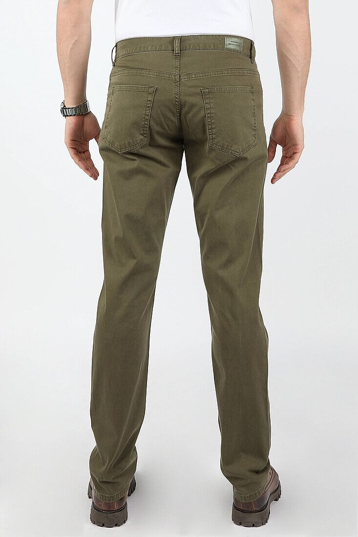 Erkek 5 Cep Gabardin Pantolon Yeşil - 2