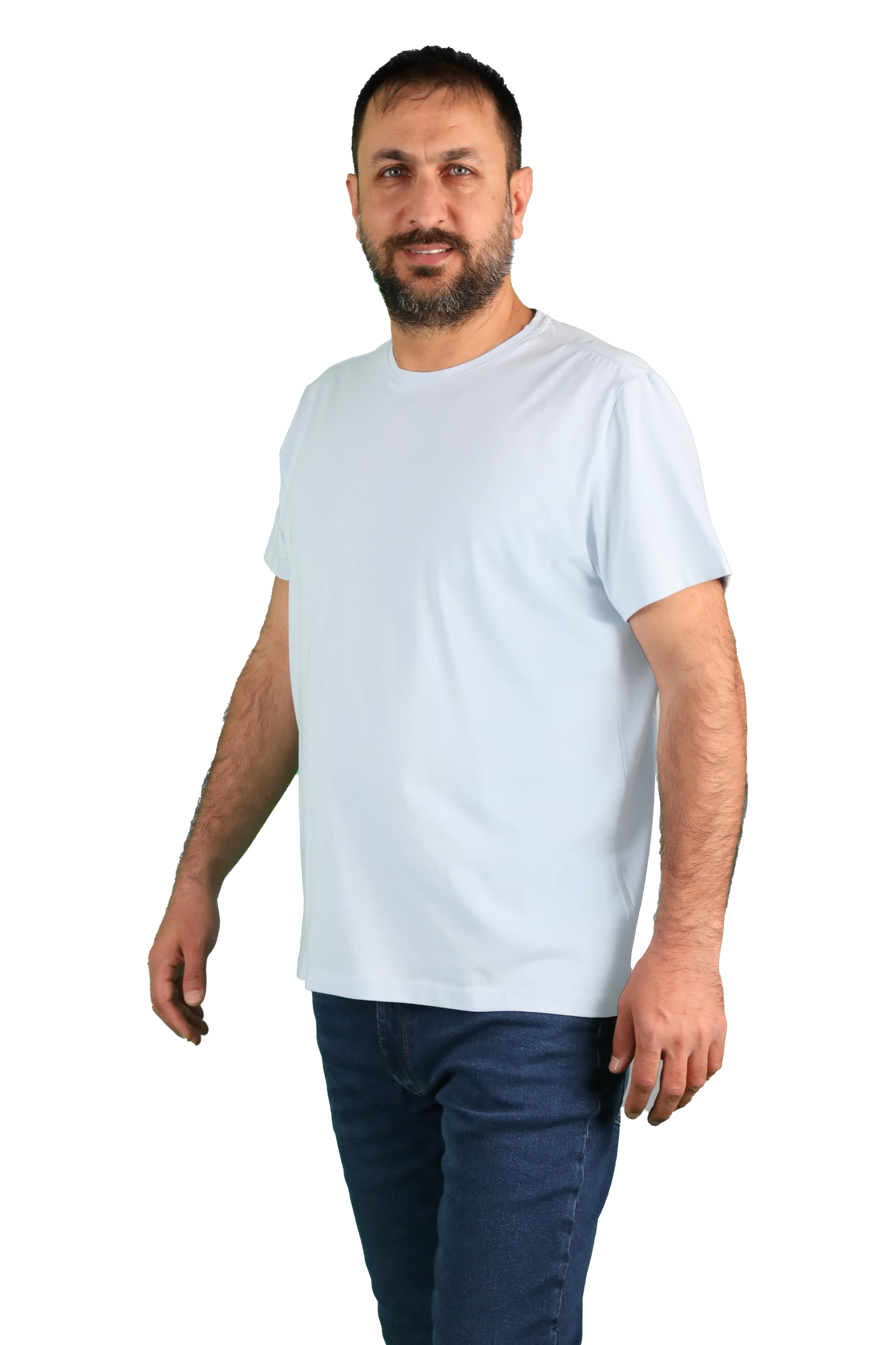 Erkek Bisiklet Yaka Kısa Kollu Tişört Erkek Bisiklet Yaka Kısa Kollu Tişört