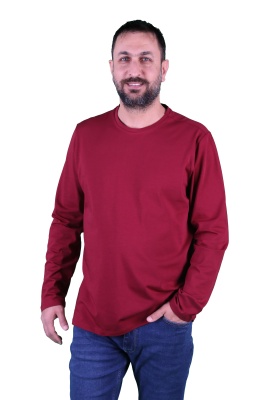 Erkek Bisiklet Yaka Uzun Kollu Tişört - Thumbnail