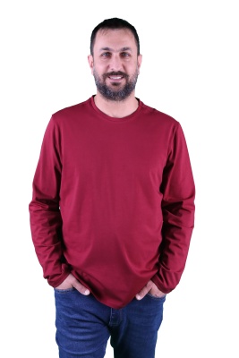 Erkek Bisiklet Yaka Uzun Kollu Tişört - Thumbnail