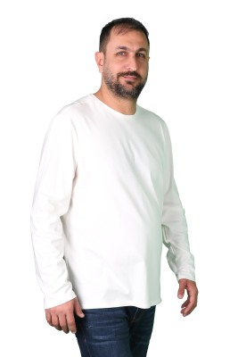 Erkek Bisiklet Yaka Uzun Kollu Tişört - Thumbnail