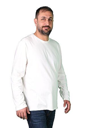 Erkek Bisiklet Yaka Uzun Kollu Tişört - 4
