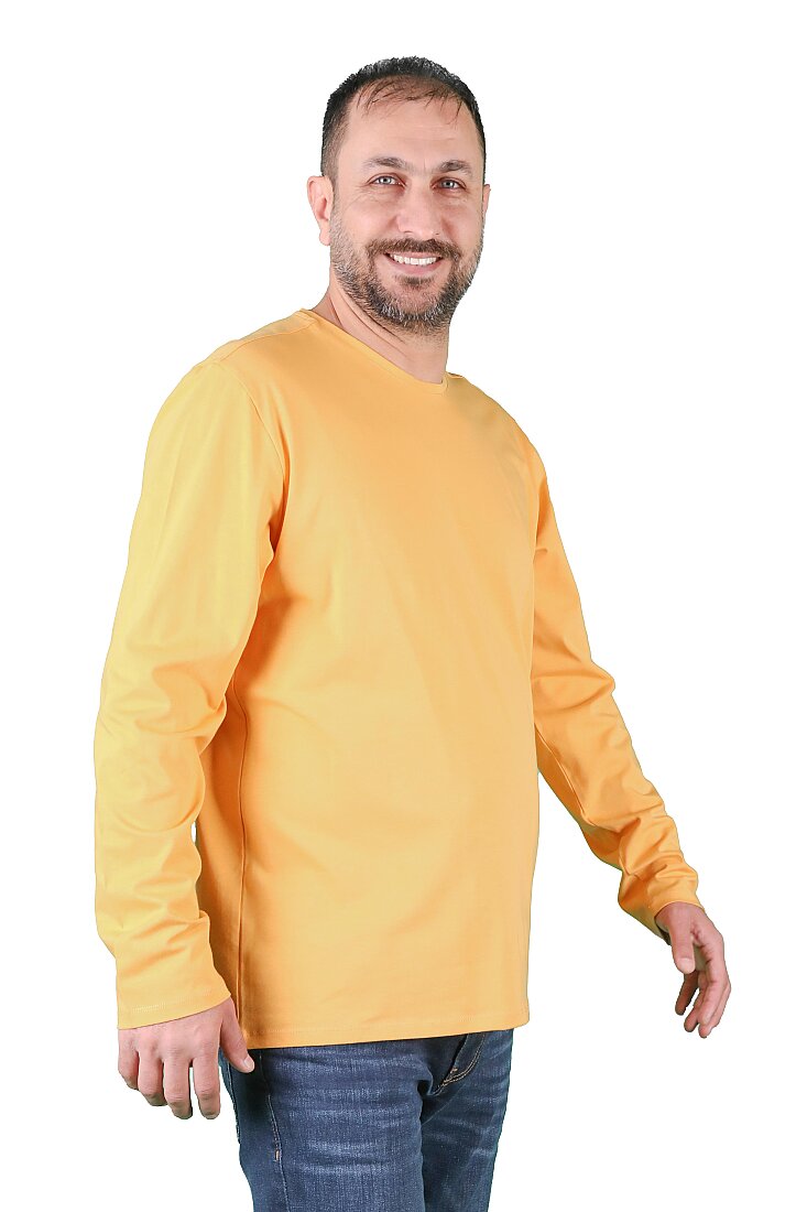 Erkek Bisiklet Yaka Uzun Kollu Tişört - 6