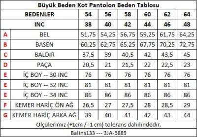 Erkek Büyük Beden Fleto Cep Kot Pantolon 3JA/6650 - Thumbnail