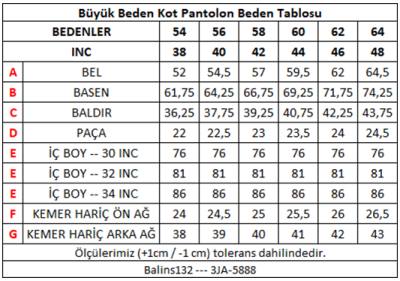 Erkek Büyük Beden Pantolon YprtMavi - Thumbnail