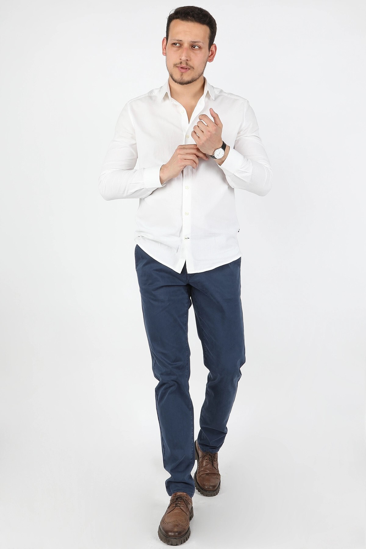 Balins - Erkek Fleto Cep Gabardin Pantolon Lacivert