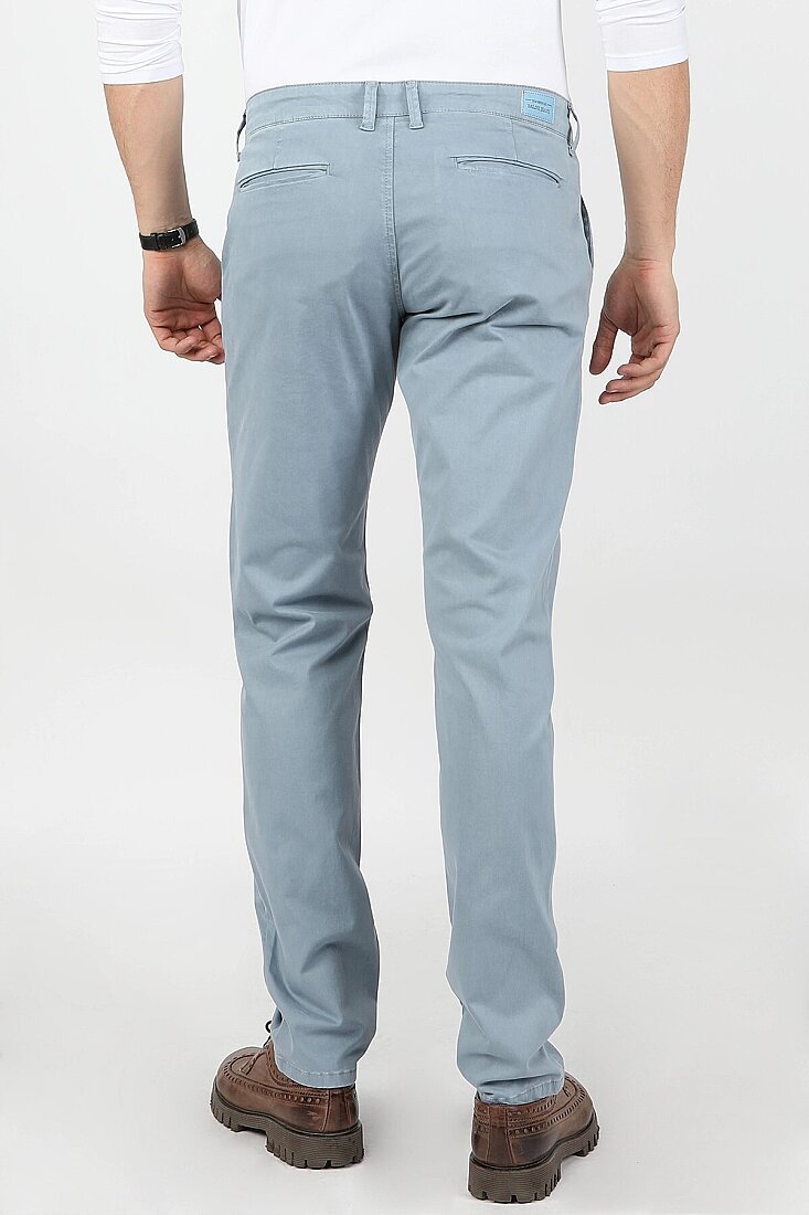 Erkek Fleto Cep Gabardin Pantolon Mavi - 2