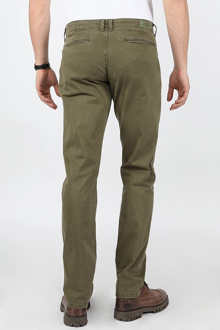 Erkek Fleto Cep Gabardin Pantolon Yeşil - 5