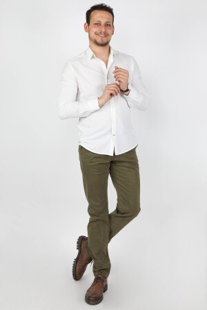 Erkek Fleto Cep Gabardin Pantolon Yeşil - 1