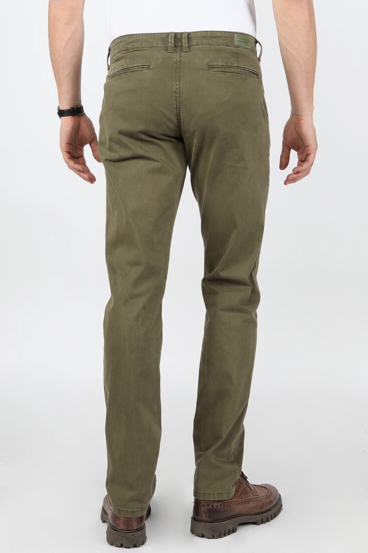 Erkek Fleto Cep Gabardin Pantolon Yeşil - 2