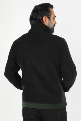 Erkek Garnili Polar Siyah - Thumbnail