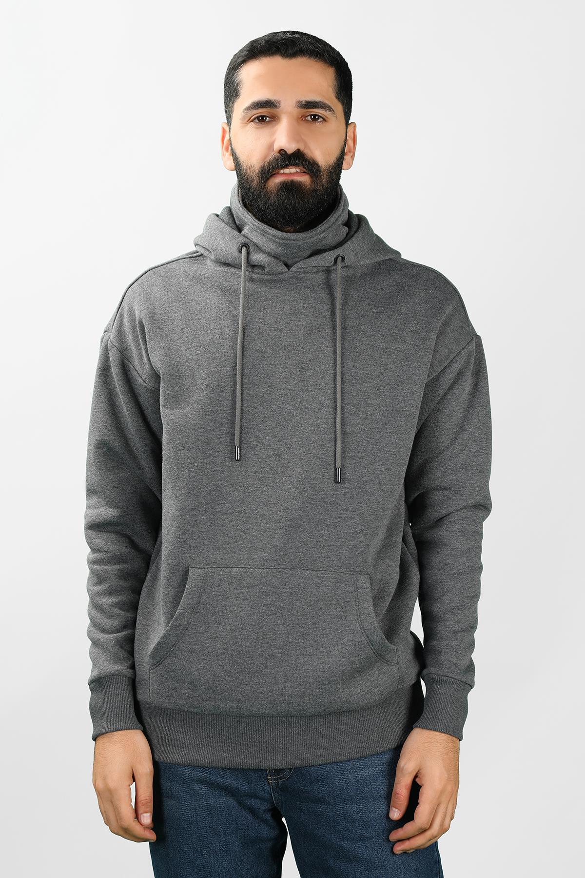 Balins - Erkek Kapüşonlu Antrasit