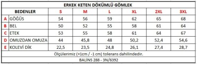 Erkek Keten Dökümlü Gömlek Somon - Thumbnail