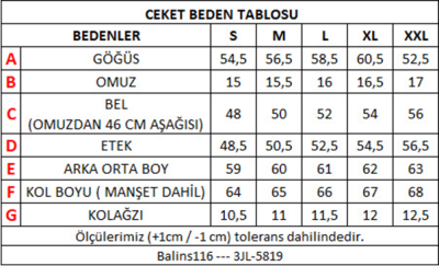 Erkek Kot Ceket Siyah - Thumbnail