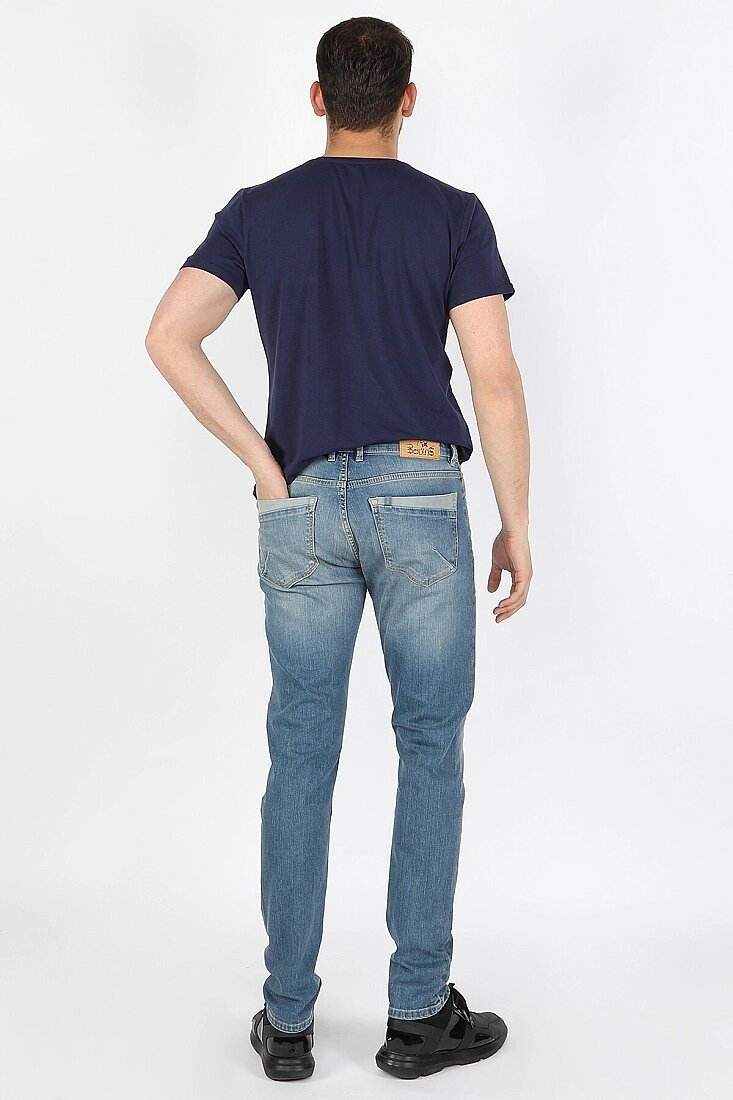 Erkek Kot Pantolon Açık Mavi -3A/5008.Açık Mavi - 2