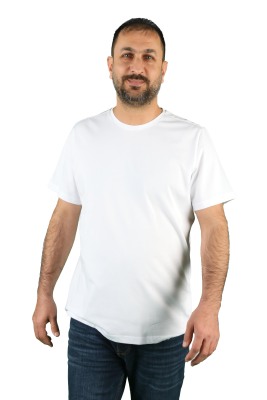 Erkek Koton Bisiklet Yaka Kısa Kollu Tişört - Thumbnail