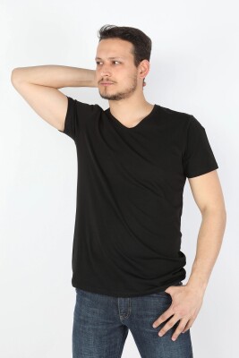 Erkek Süprem Kısa Kol Tişört Siyah - Thumbnail