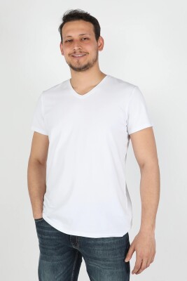 Erkek Süprem Kısa Kollu Tişört Beyaz - Thumbnail