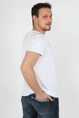 Erkek Süprem Kısa Kollu Tişört Beyaz - Thumbnail