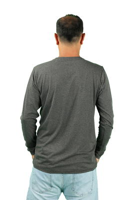 Erkek Süprem V Yaka Uzun Kollu Tişört - Thumbnail