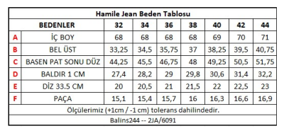 Balins Hamile Kot Pantolon Açık Mavi - Thumbnail