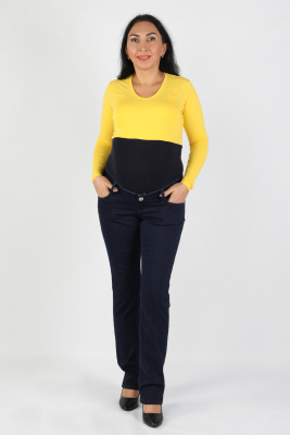 Hamile Şardonlu Kot Pantolon Koyu Mavi - Thumbnail